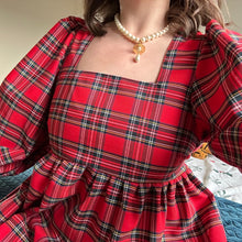 Load image into Gallery viewer, Square Neck Puff Sleeve Dress