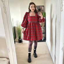 Load image into Gallery viewer, Square Neck Puff Sleeve Dress