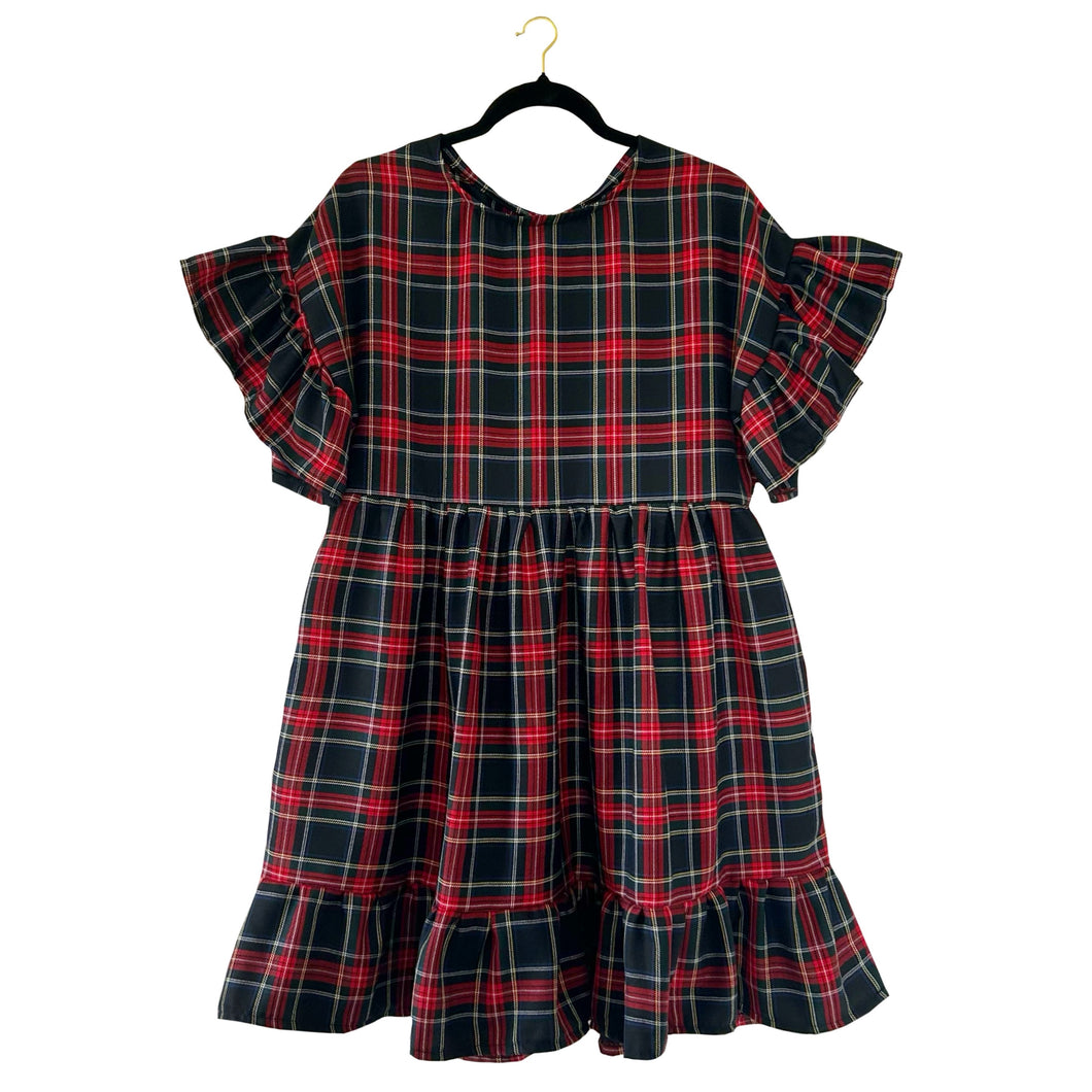Relaxed Ruffle Smock Dress