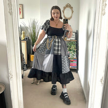 Load image into Gallery viewer, Lace Patchwork Milkmaid Dress
