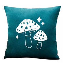 Load image into Gallery viewer, Magical Mushroom Velvet Scrap Stuffed Cushion
