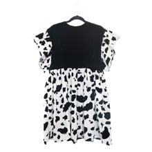 Load image into Gallery viewer, Cow Ruffle Smock Dress
