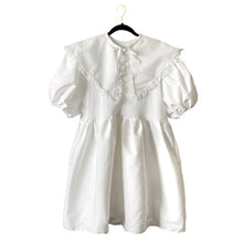 Load image into Gallery viewer, Oversized Collar Puff Sleeve Babydoll Dress
